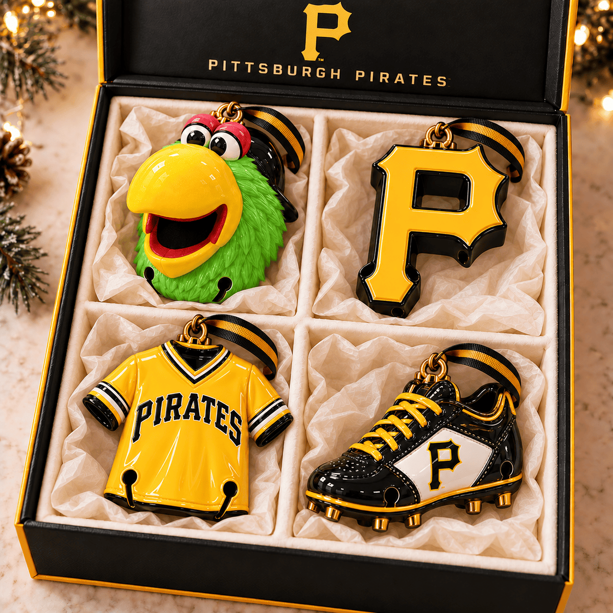 Premium PITTS Christmas Bell Ornament TTMH