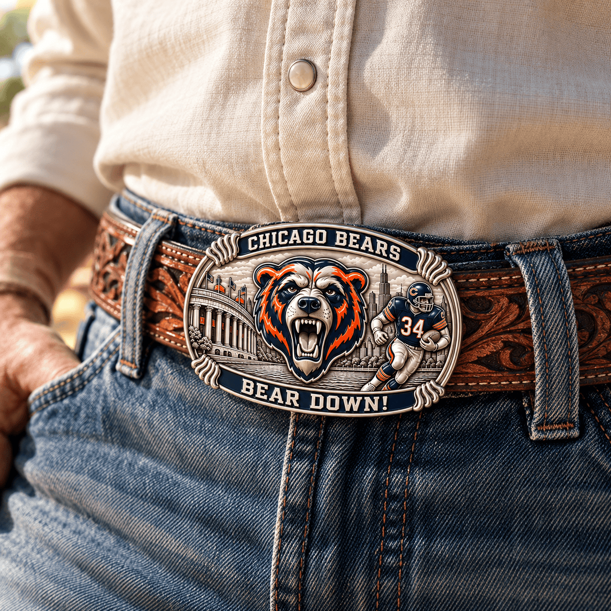CCB SCULPTED COLLECTOR BELT BUCKLE HQH