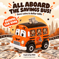 CLVB School Bus Piggy Bank DNBN