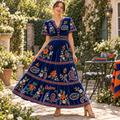 FGT Premium Embroidered Velvet Maxi Dress PTKL