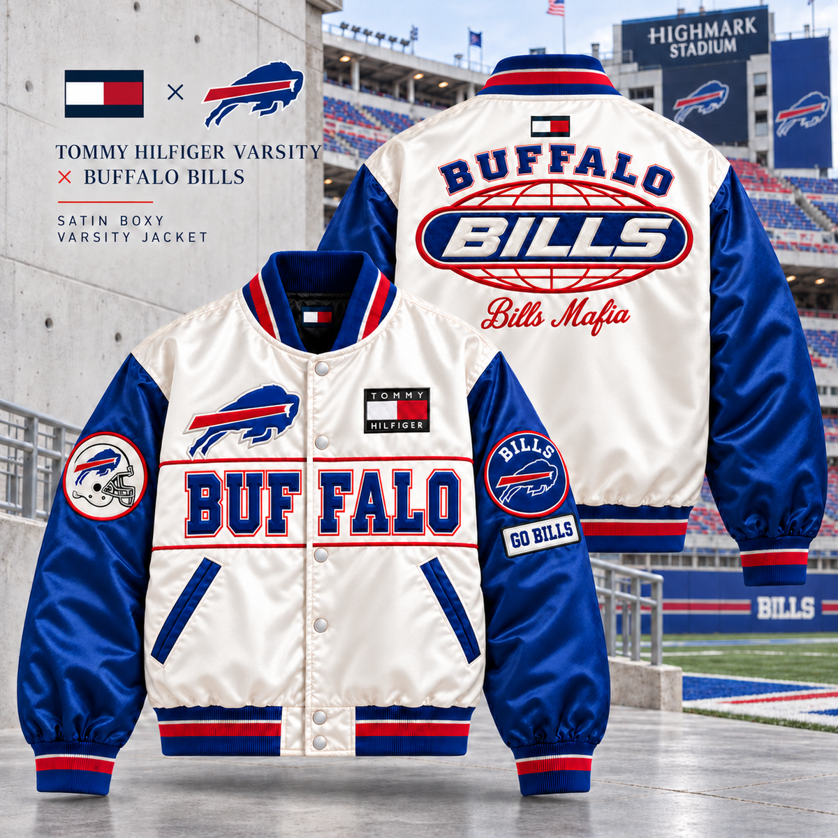 BFBL Satin Boxy Varsity Jacket NTKO