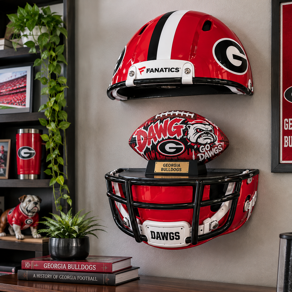 GGBD Premium LED Helmet Wall Shelf NTNA