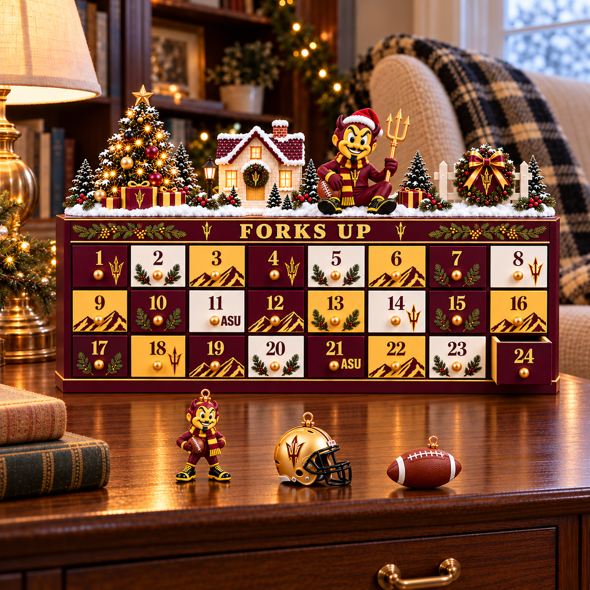 Premium ASSD Christmas Wooden Advent Calendar PVNA