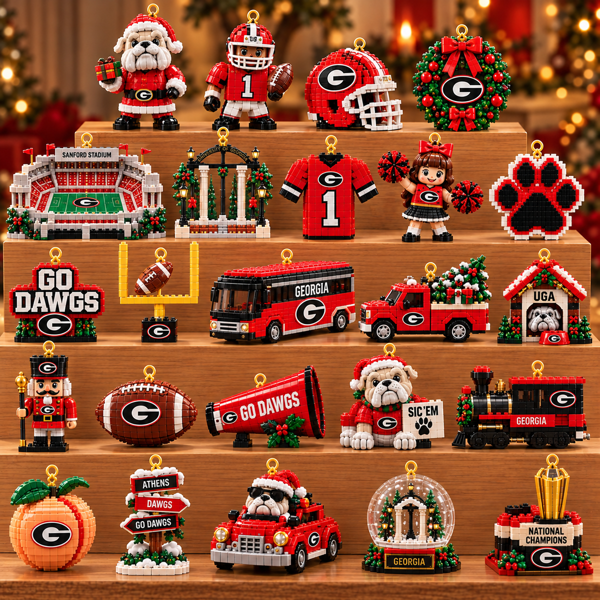 GGBD 24-Day Christmas Brick Ornament Advent Calendar NTTB