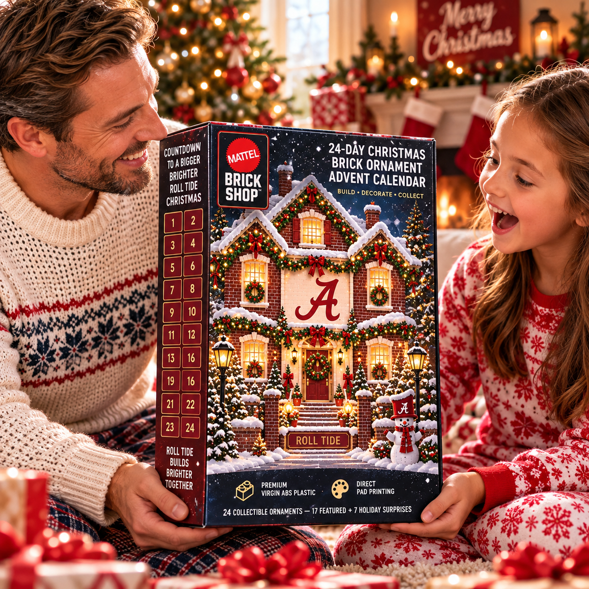 ACT 24-Day Mini Christmas Brick Ornament Advent Calendar NTTB