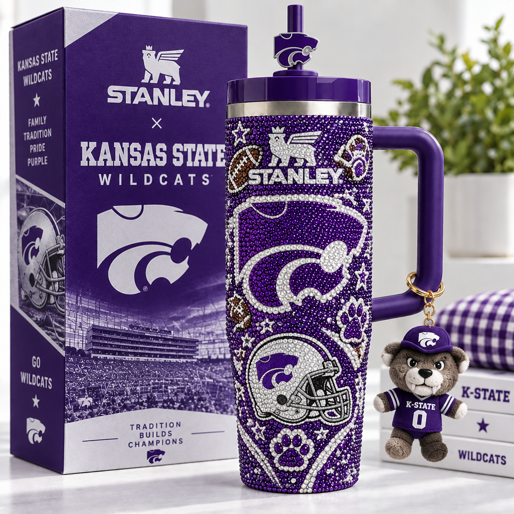 Kansas State Wildcats 40oz Tumbler With Handle TTNL