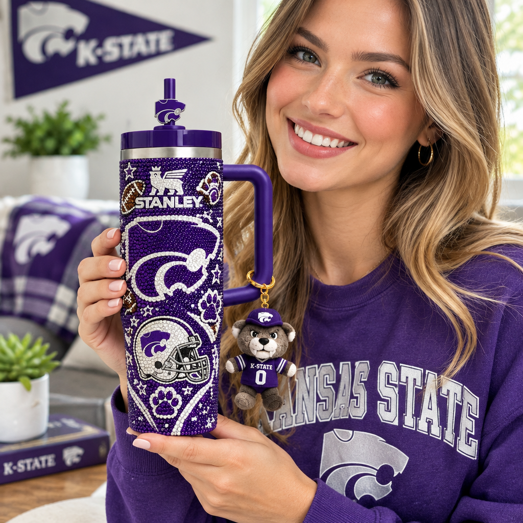Kansas State Wildcats 40oz Tumbler With Handle TTNL