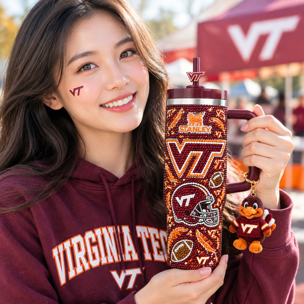 Virginia Tech Hokies 40oz Tumbler With Handle TTNL