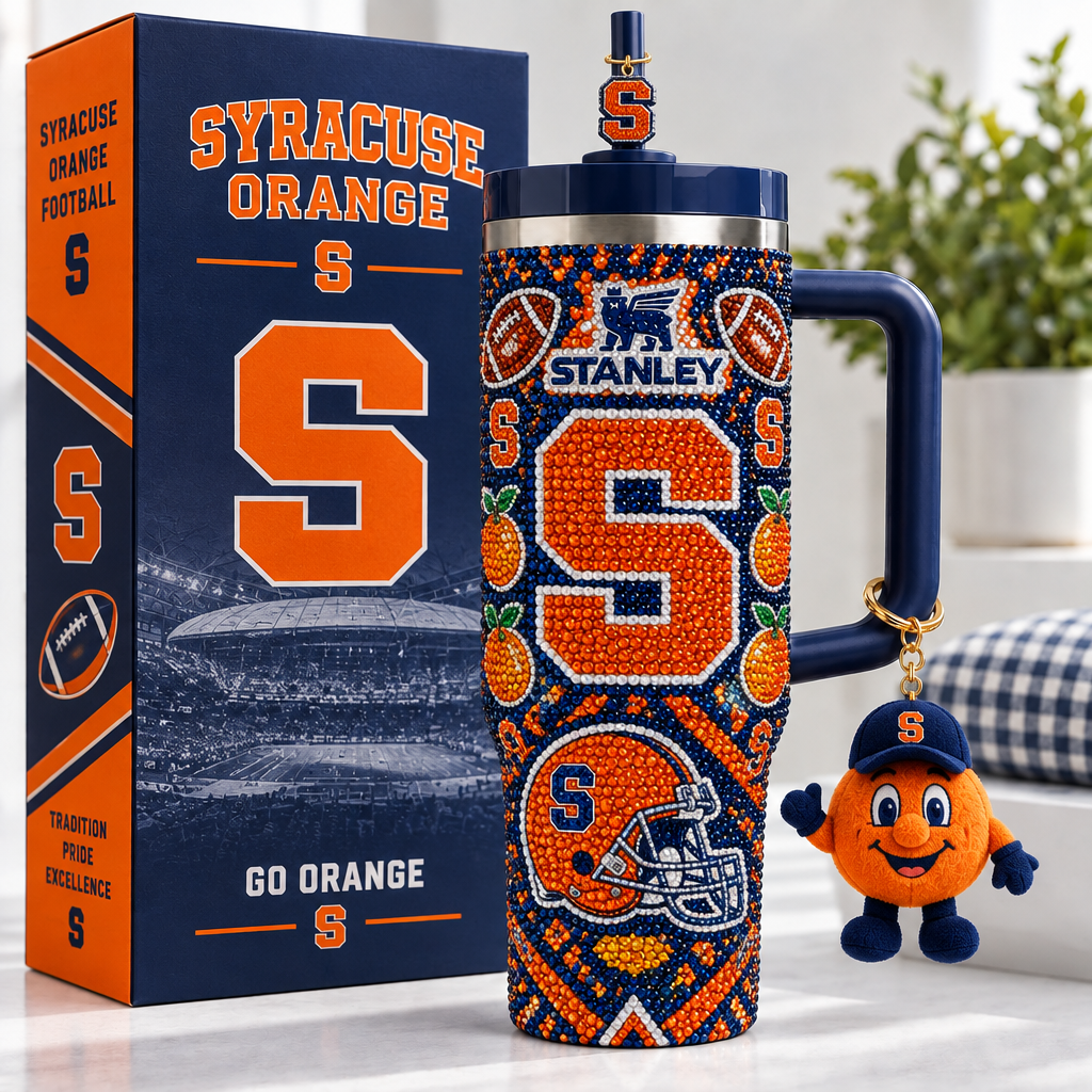 Syracuse Orange 40oz Tumbler With Handle TTNL