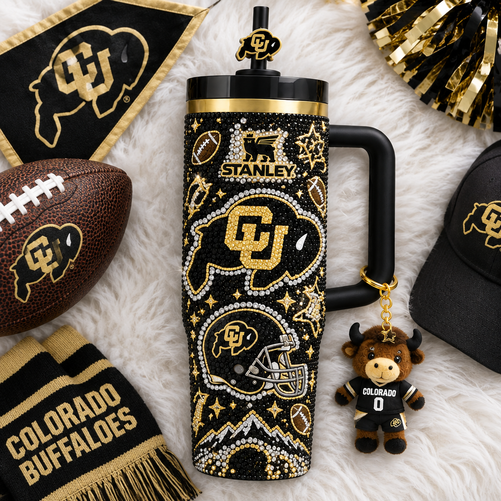 Colorado Buffaloes 40oz Tumbler With Handle TTNL