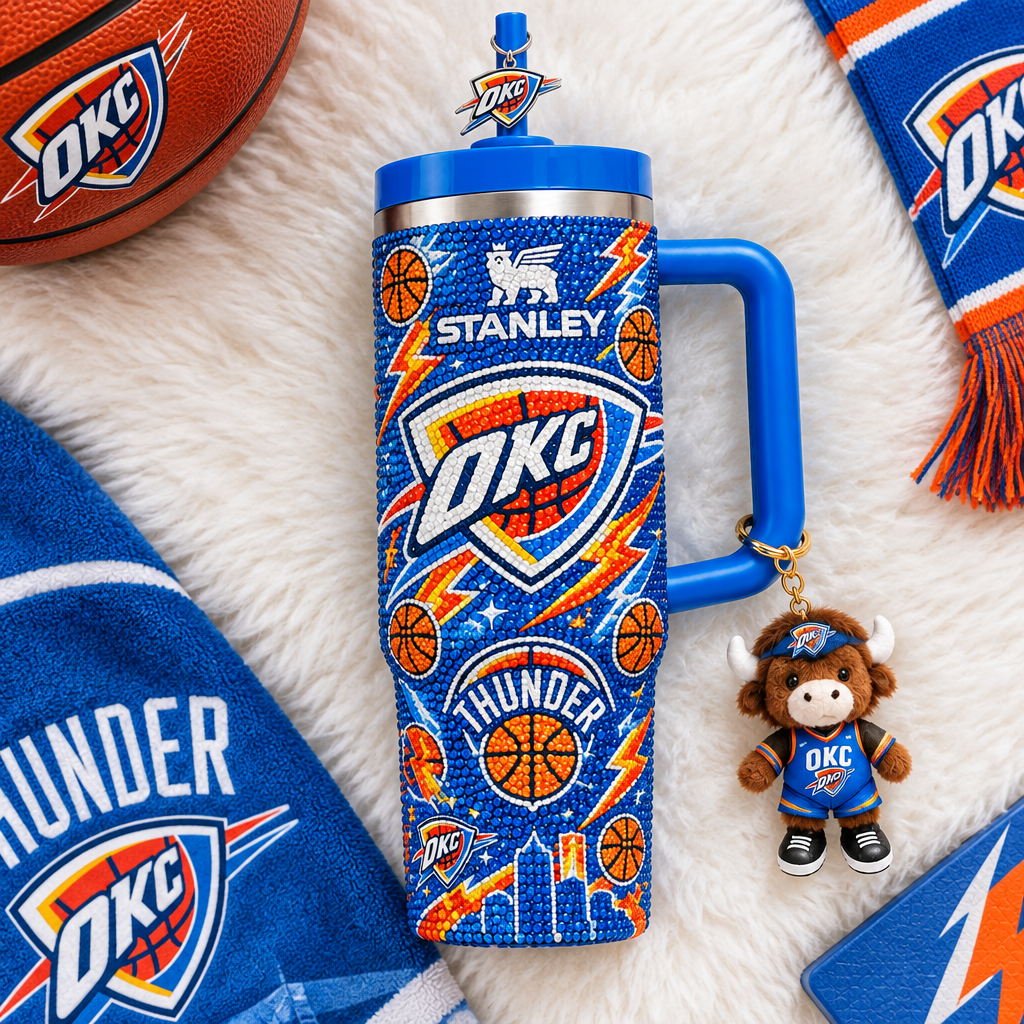 Oklahoma City Thunder 40oz Tumbler With Handle TTNL