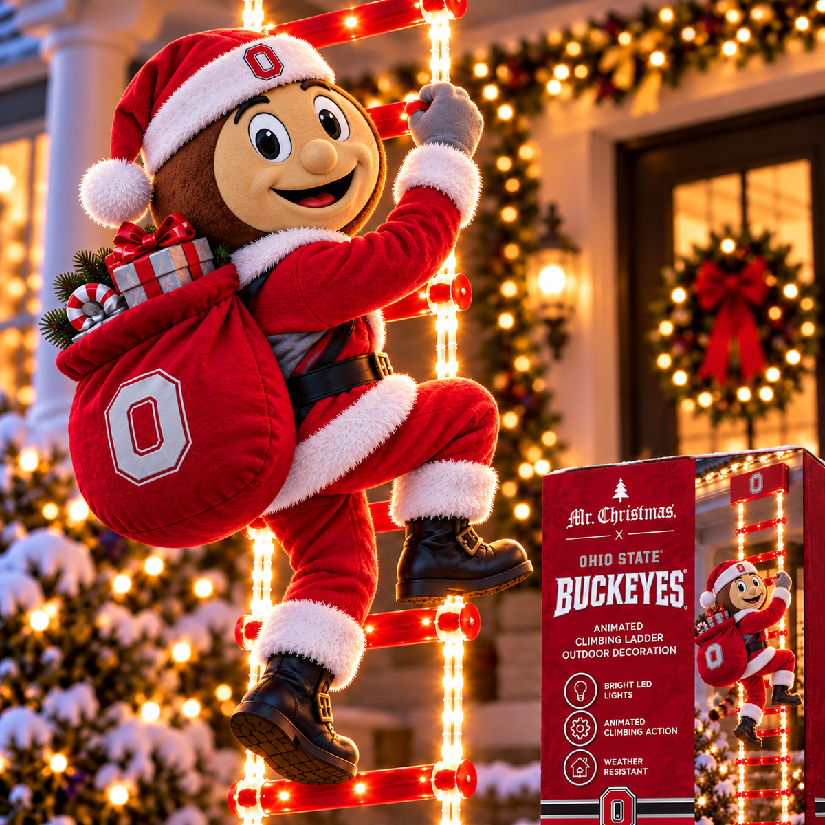 OSB Animated Climbing Ladder Christmas Decoration BMD