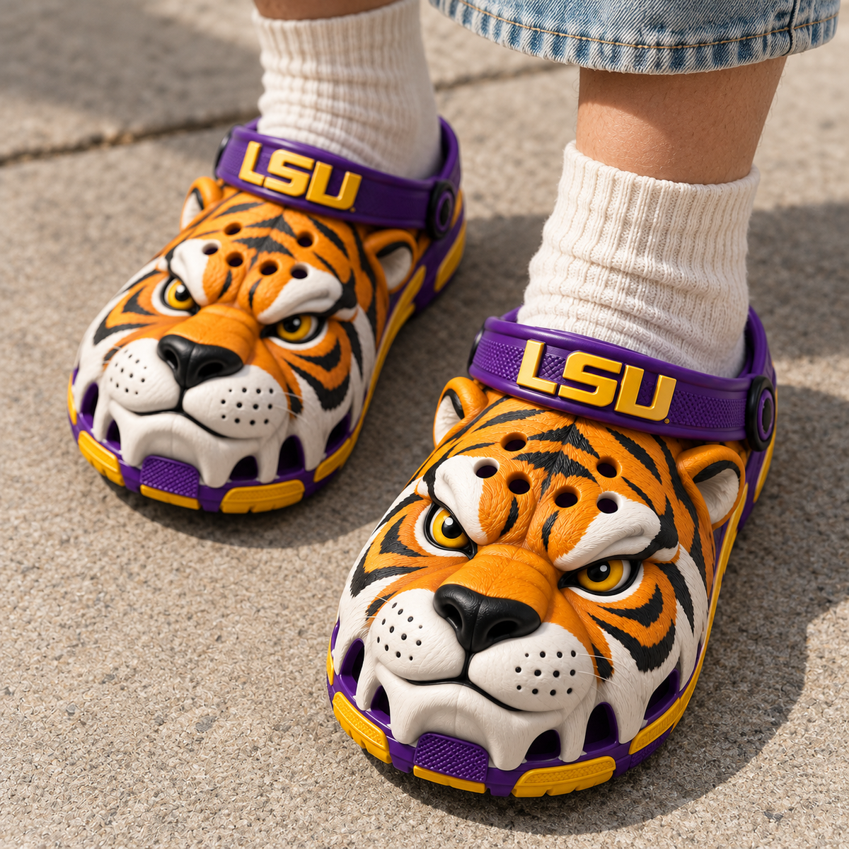 LSU 3D Sculpted Clogs HTTT