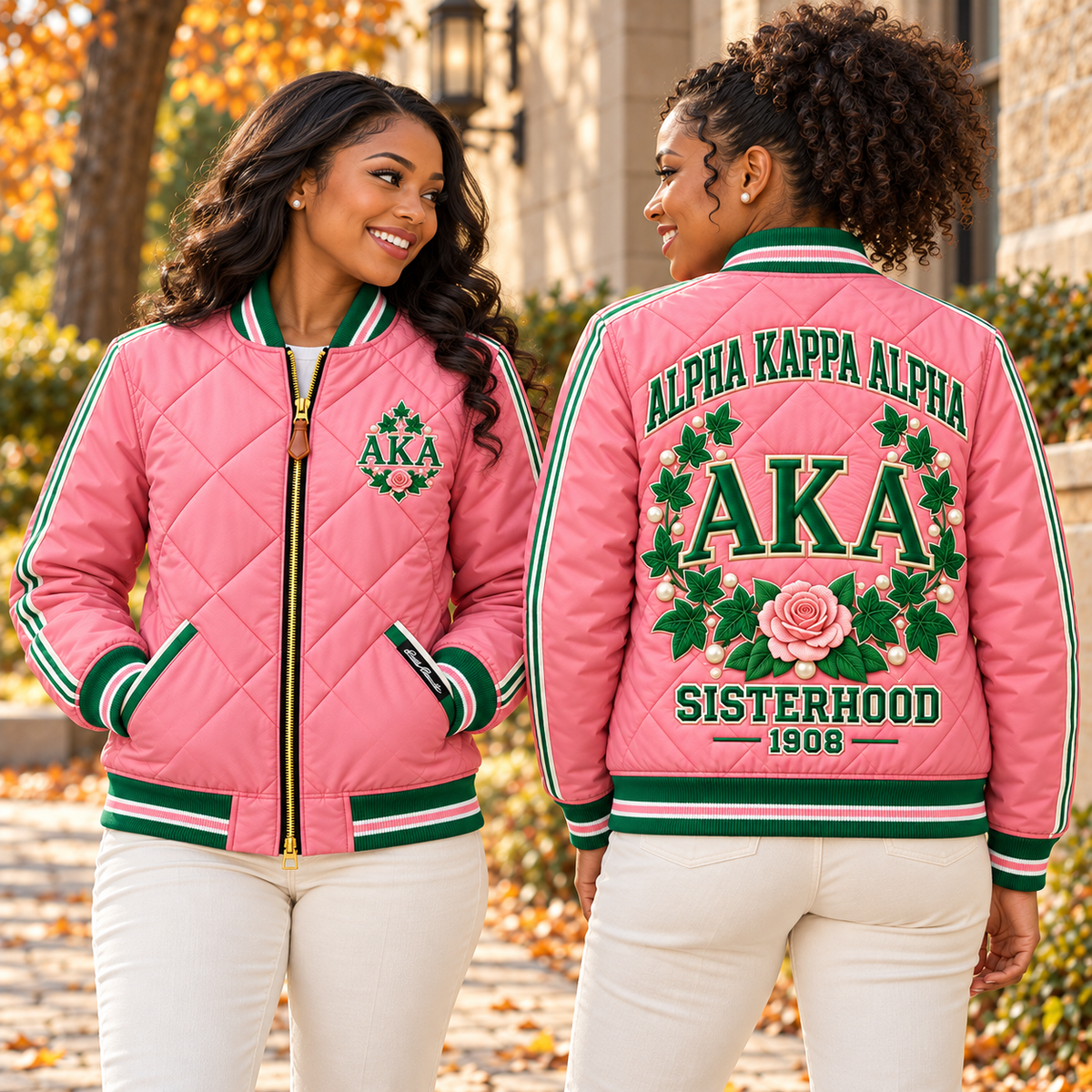 AKA Premium Classic Quilted Bomber Jacket TMH