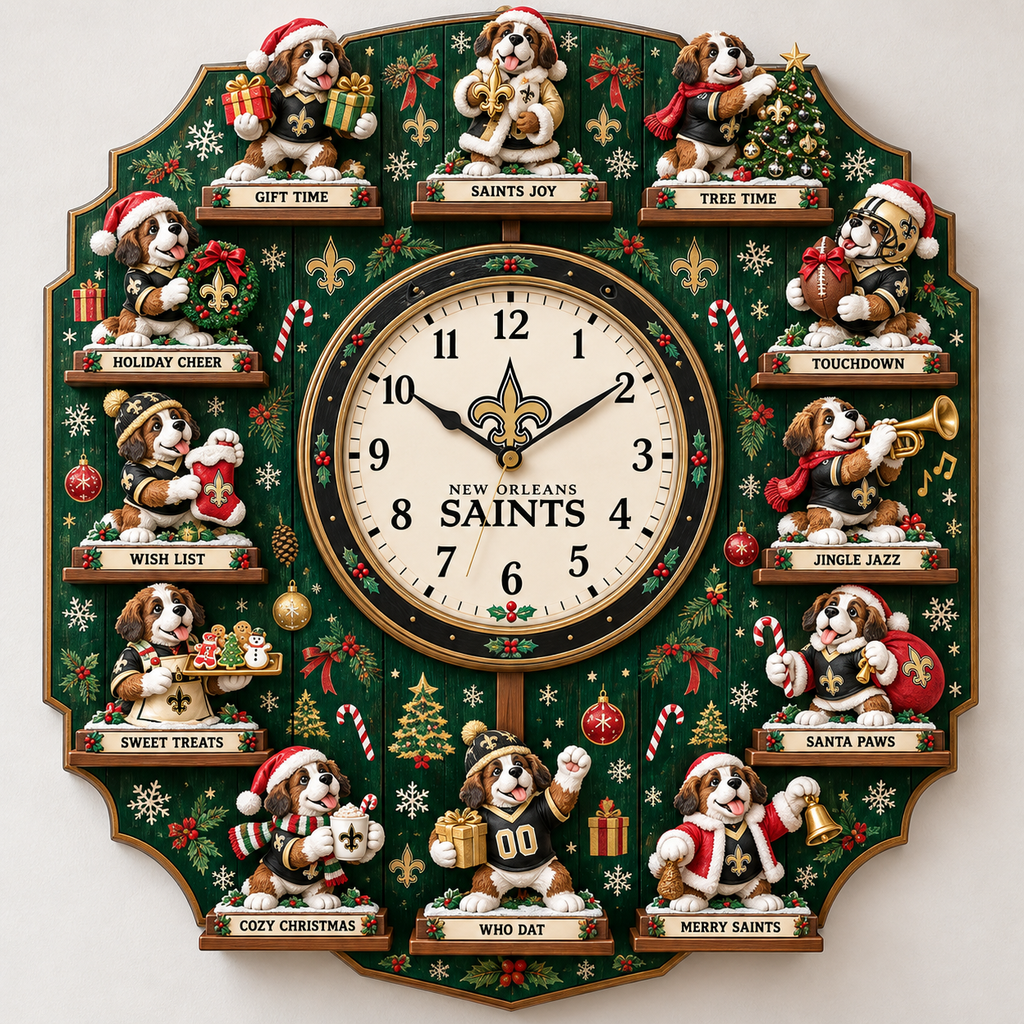 NOS Premium Christmas Sculpture Clock Collection PTKL