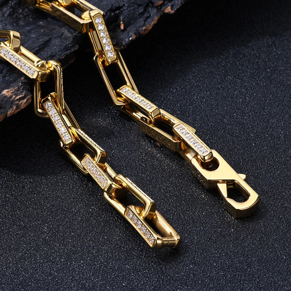2024 Fashion High Luxury Bamboo Bracelet for Men and Women, Non-fading Titanium Steel Zircon Hip-hop Jewelry Accessories