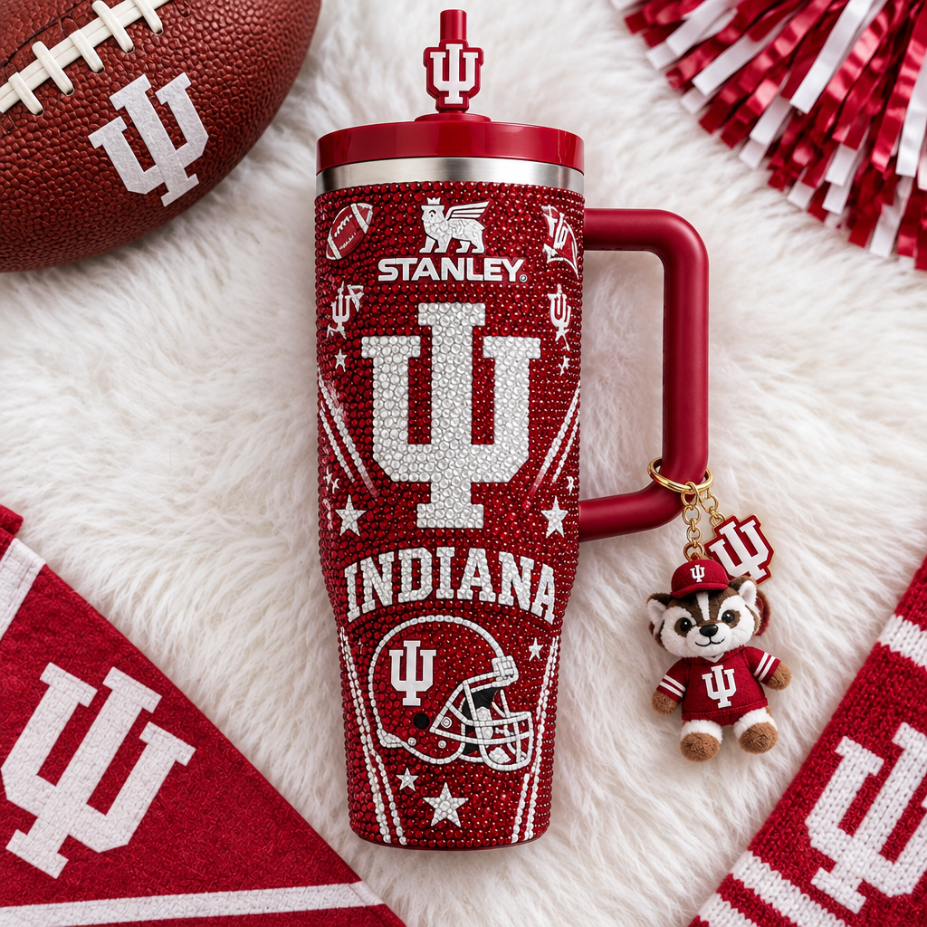 Indiana Hoosiers 40oz Tumbler With Handle TTNL