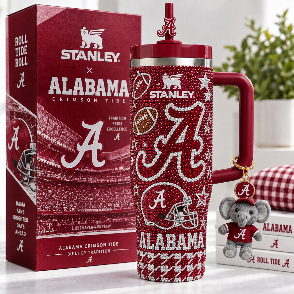Alabama Crimson Tide 40oz Tumbler With Handle TTNL