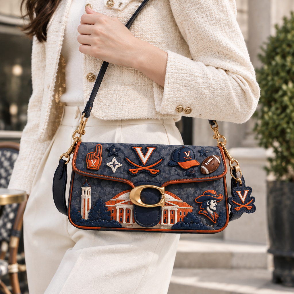 Virginia Cavaliers Coach Shoulder Cross With Charm