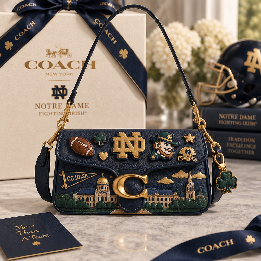 Notre Dame Fighting Irish Coach Shoulder Cross With Charm