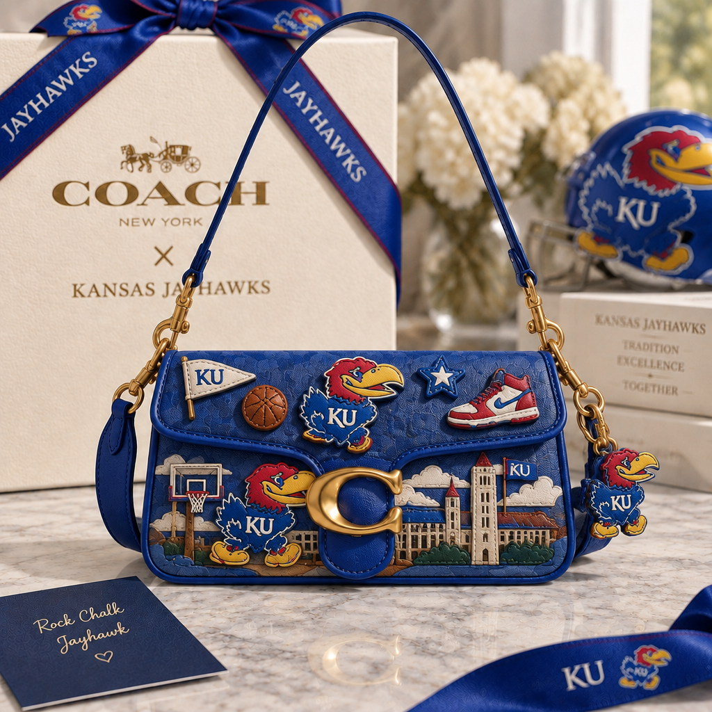 Kansas Jayhawks Coach Shoulder Cross With Charm