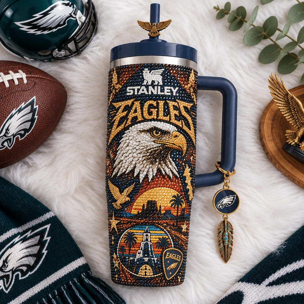 Eagles 40oz Tumbler With Handle TTNL