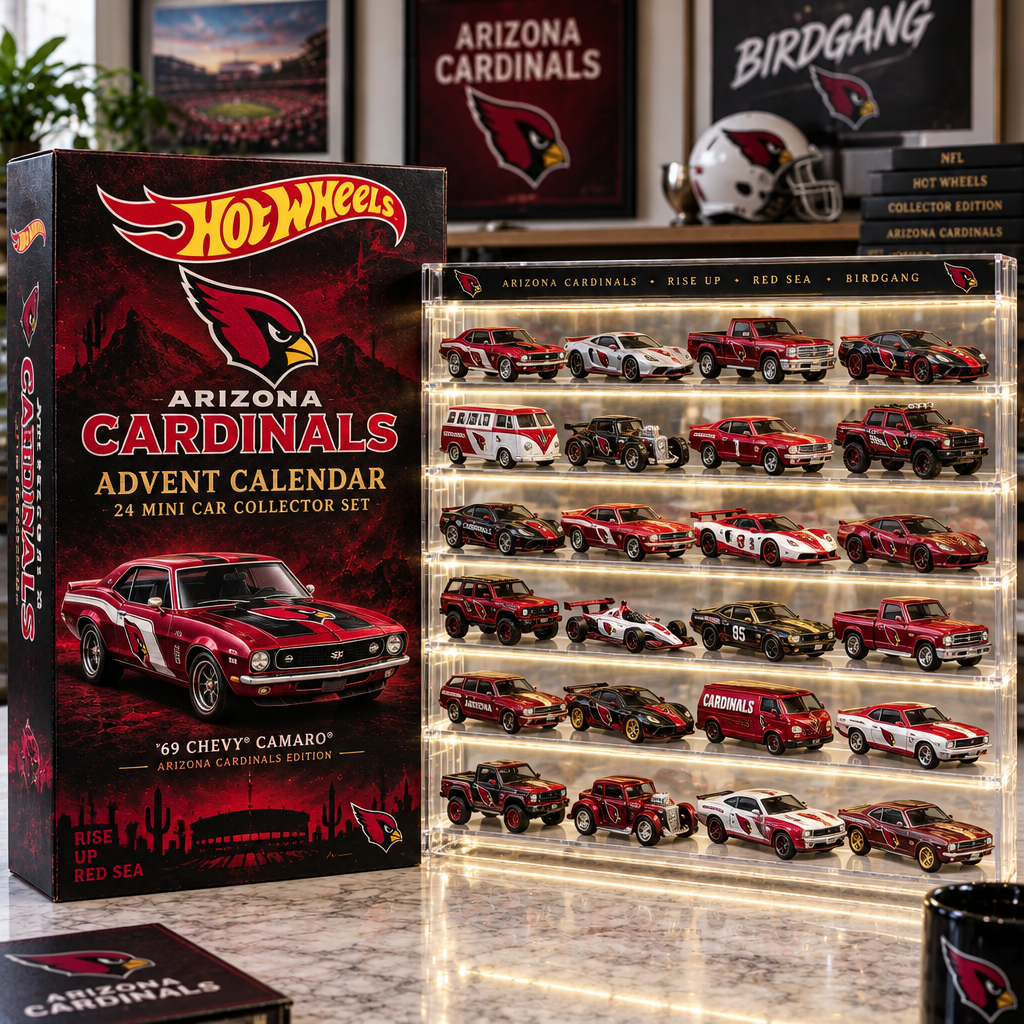 Arizona Cardinals Premium Mini Car Advent Calendar