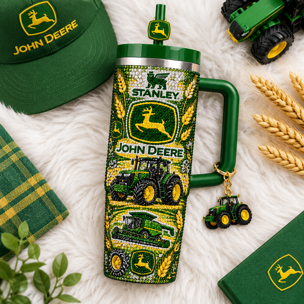 John Deere 40oz Tumbler With Handle TTNL