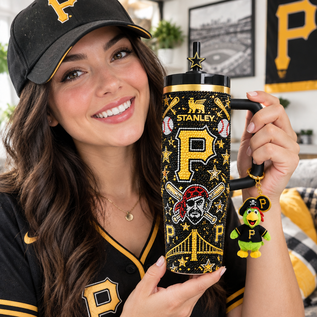 Pittsburgh Pirates 40oz Tumbler With Handle TTNL