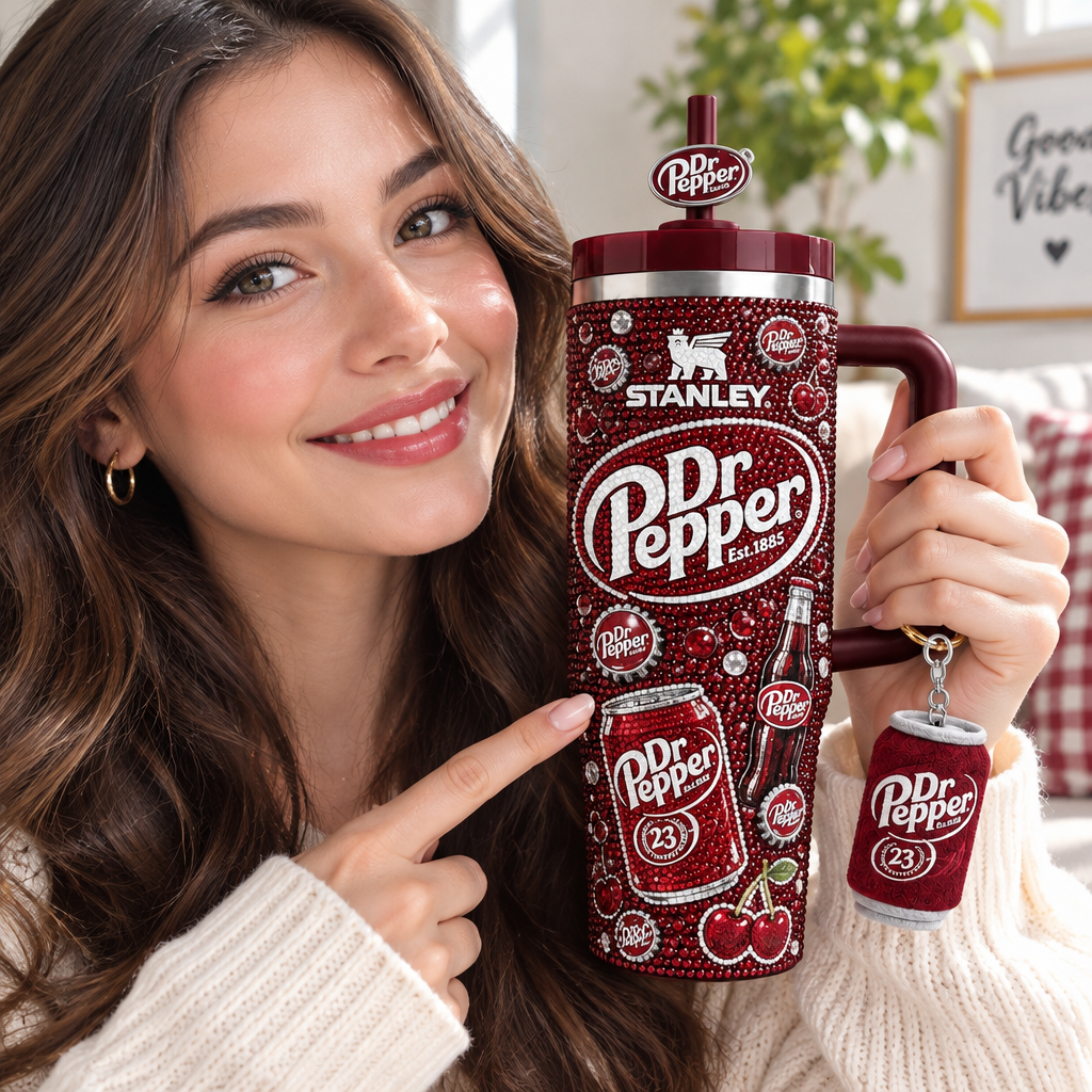 Dr Pepper 40oz Tumbler With Handle TTNL