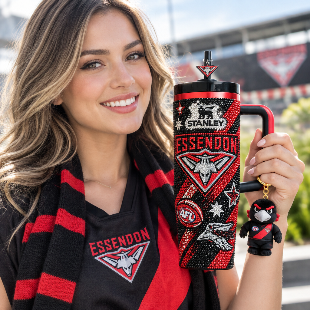 Essendon Bombers 40oz Tumbler With Handle TTNL