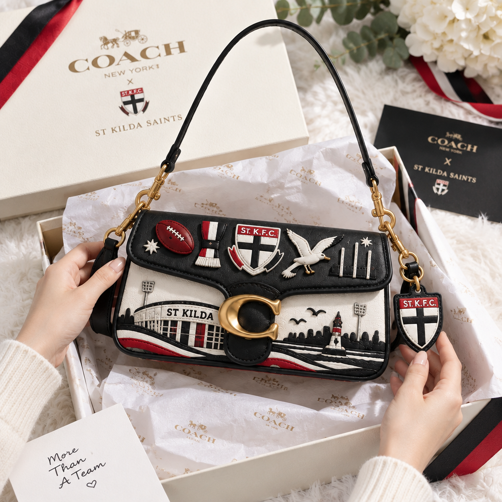 St Kilda Saints Coach Shoulder Cross With Charm